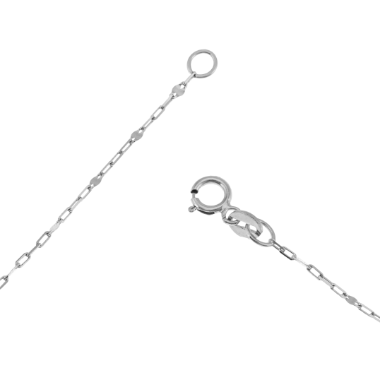 Chaîne en or gris maille fantaisie