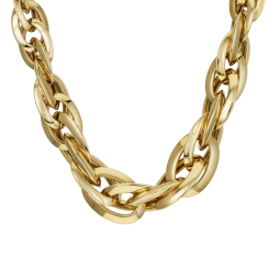 Collier en or jaune, maille torsadée