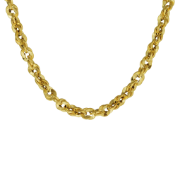 Collier en or jaune maille fantaisie