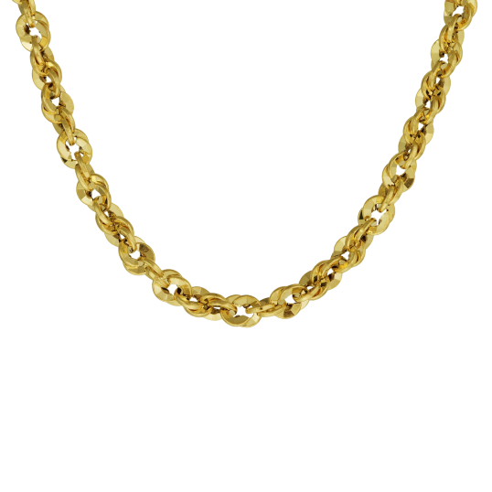 Collier en or jaune maille fantaisie