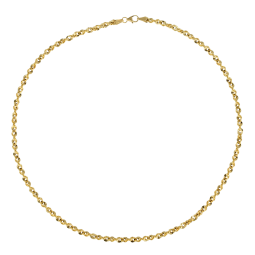 Collier en or jaune maille fantaisie