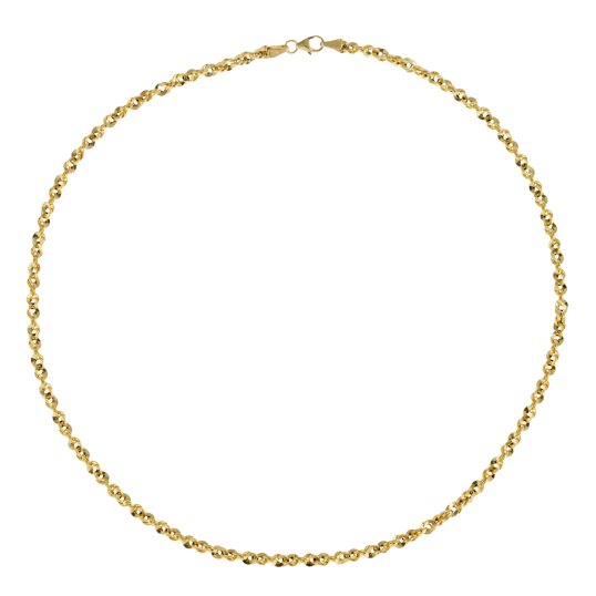 Collier en or jaune maille fantaisie