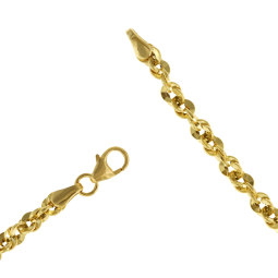 Collier en or jaune maille fantaisie
