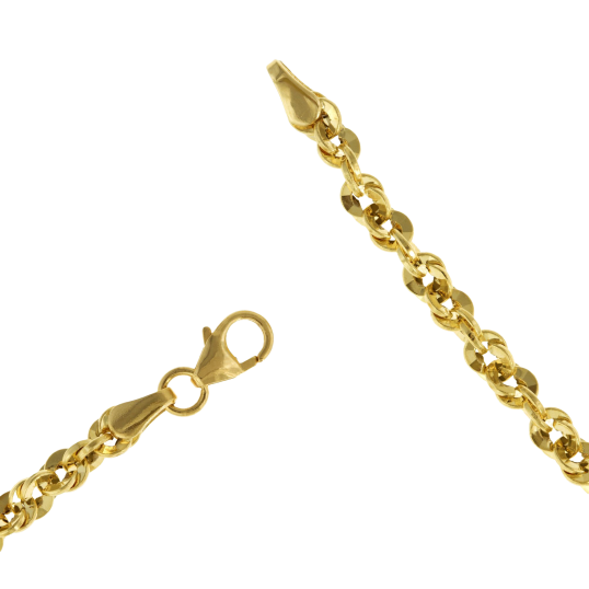 Collier en or jaune maille fantaisie