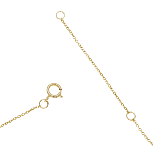 Collier en or jaune rhodié, saphir et diamants