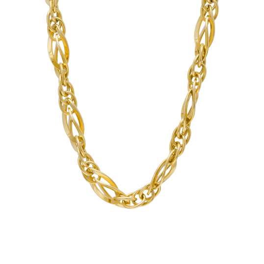 Collier en or jaune, maille fantaisie