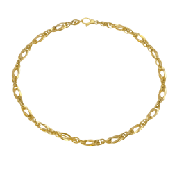 Collier en or jaune, maille fantaisie