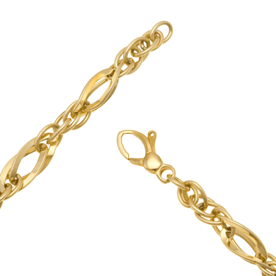 Collier en or jaune, maille fantaisie