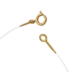 Collier câble en or jaune, oxyde de zirconium coussin