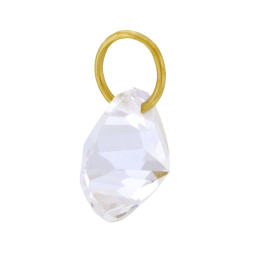 Collier câble en or jaune, oxyde de zirconium coussin