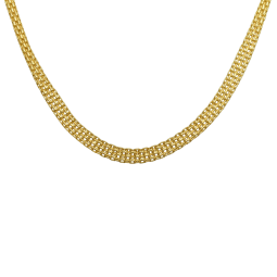 Collier en or jaune chute, maille fantaisie