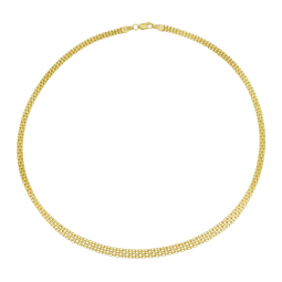 Collier en or jaune chute, maille fantaisie