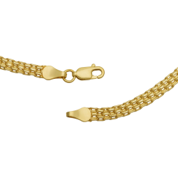 Collier en or jaune chute, maille fantaisie