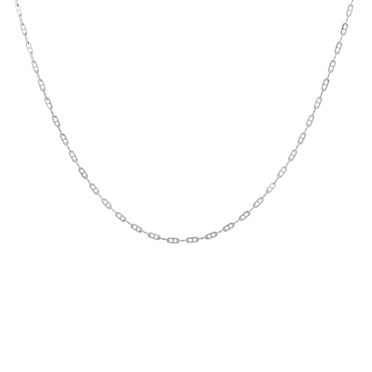 Chaine en or gris, maille marine