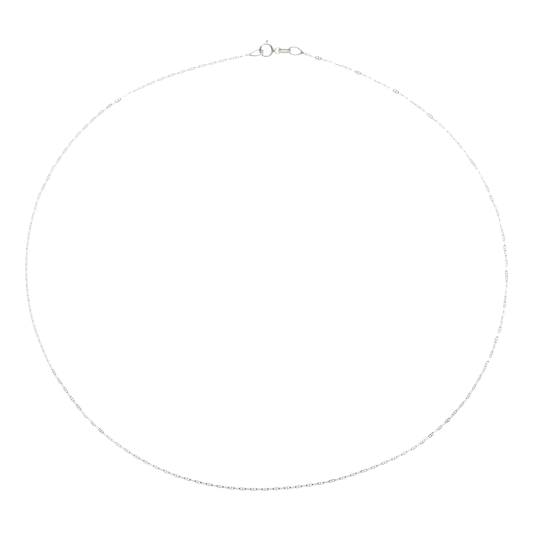Collier en or gris, maille marine