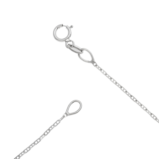 Chaine en or gris, maille marine