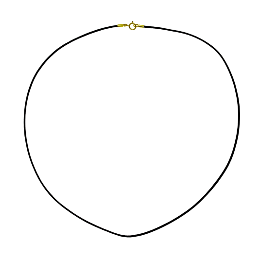 Collier cordon noir en or jaune
