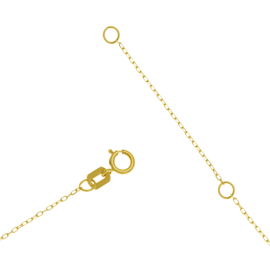 Collier en or jaune, coeur