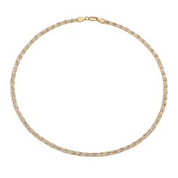 Collier en 3 ors tressés