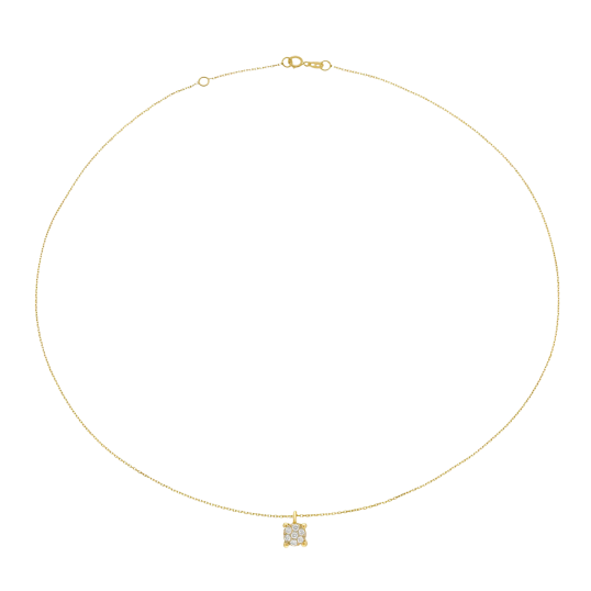 Collier en or jaune rhodié et diamants