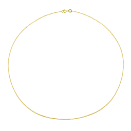 Collier en or jaune, maille palmier faceté 1 mm