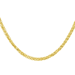 Collier or jaune maille palmier