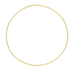 Collier or jaune maille palmier
