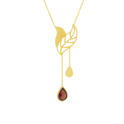 Collier en or jaune et grenat