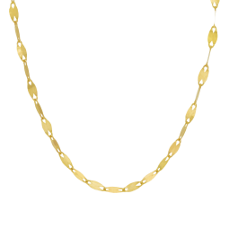 Collier sautoir en or jaune, maille fantaisie