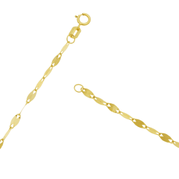 Collier sautoir en or jaune, maille fantaisie
