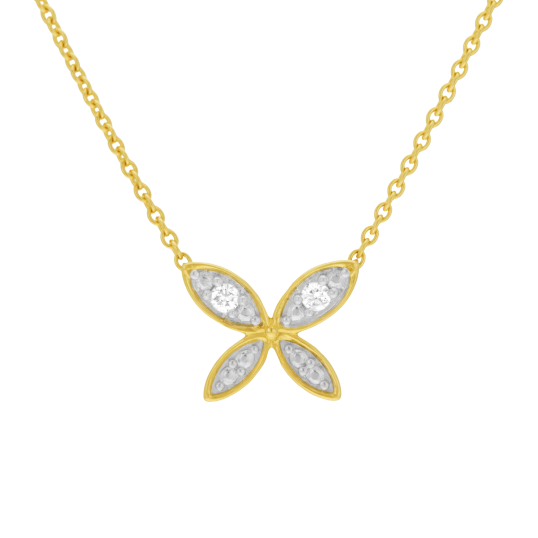 Collier en or jaune et rhodié, diamants Collier en or jaune et rhodié, diamants