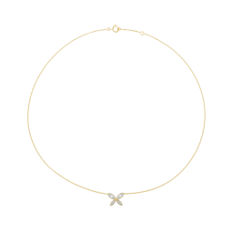 Collier en or jaune et rhodié, diamants
