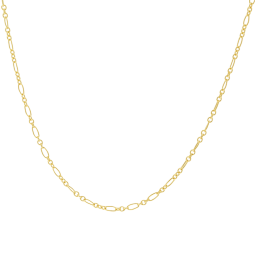 Chaîne or jaune, maille forçat alternée 1/3