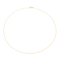 Chaîne or jaune, maille forçat alternée 1/3