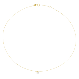 Collier or jaune, oxyde de zirconium