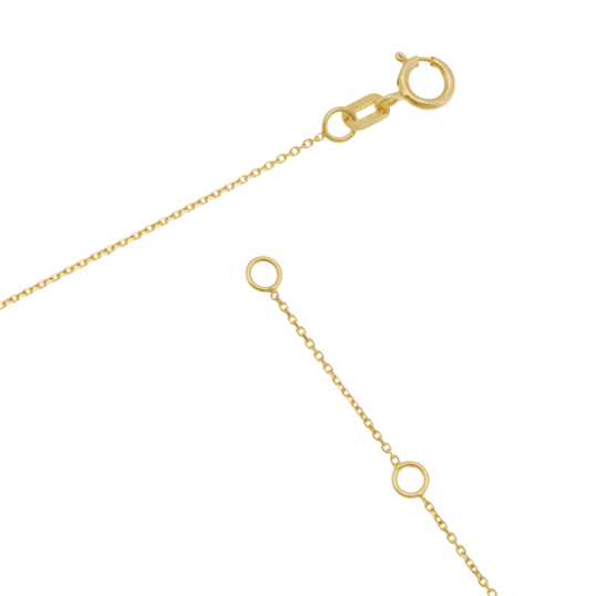 Collier or jaune, oxyde de zirconium