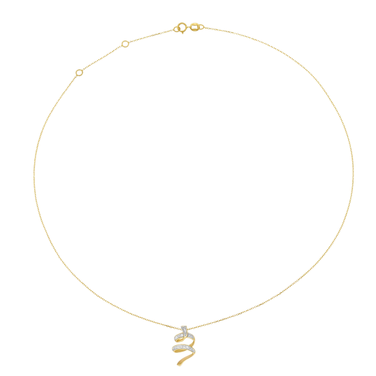 Collier en or jaune rhodié et diamants