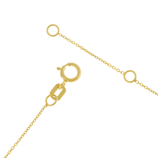 Collier en or jaune, coeurs