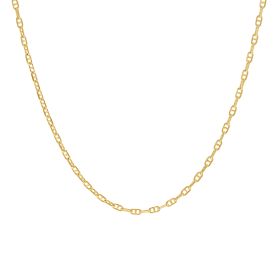Chaîne en or jaune, maille marine forçat 1.5 mm
