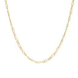 Chaîne en or jaune, maille cheval alternée 1x1