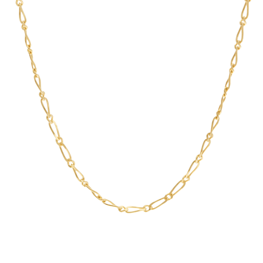 Chaîne en or jaune, maille cheval alternée 1x1