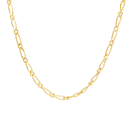 Chaîne en or jaune, maille cheval alternée 1x1