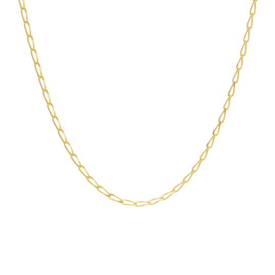 Chaîne en or jaune, maille cheval 1.4 mm