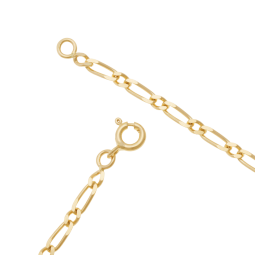Chaîne en or jaune, maille cheval alternée 1X1
