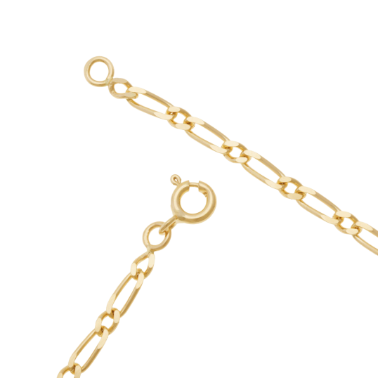 Chaîne en or jaune, maille cheval alternée 1X1