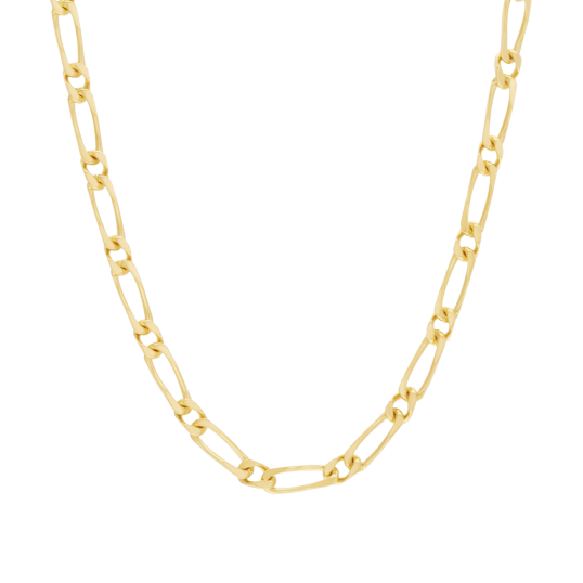 Collier en or jaune, maille cheval alternée 1X1
