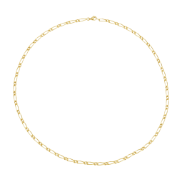 Collier en or jaune, maille cheval alternée 1X1
