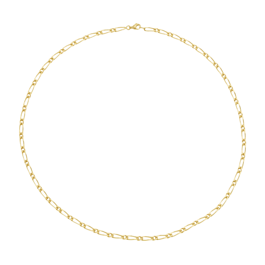 Collier en or jaune, maille cheval alternée 1X1