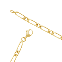 Collier en or jaune, maille cheval alternée 1X1