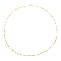 Collier en or jaune, maille marine gourmette
